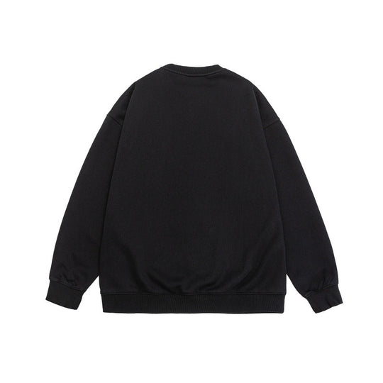 Unisex Lockeres Oversize-Sweatshirt mit verwaschenem Script‑Print, gerippten Bündchen und Relaxed‑Fit Shop Nory