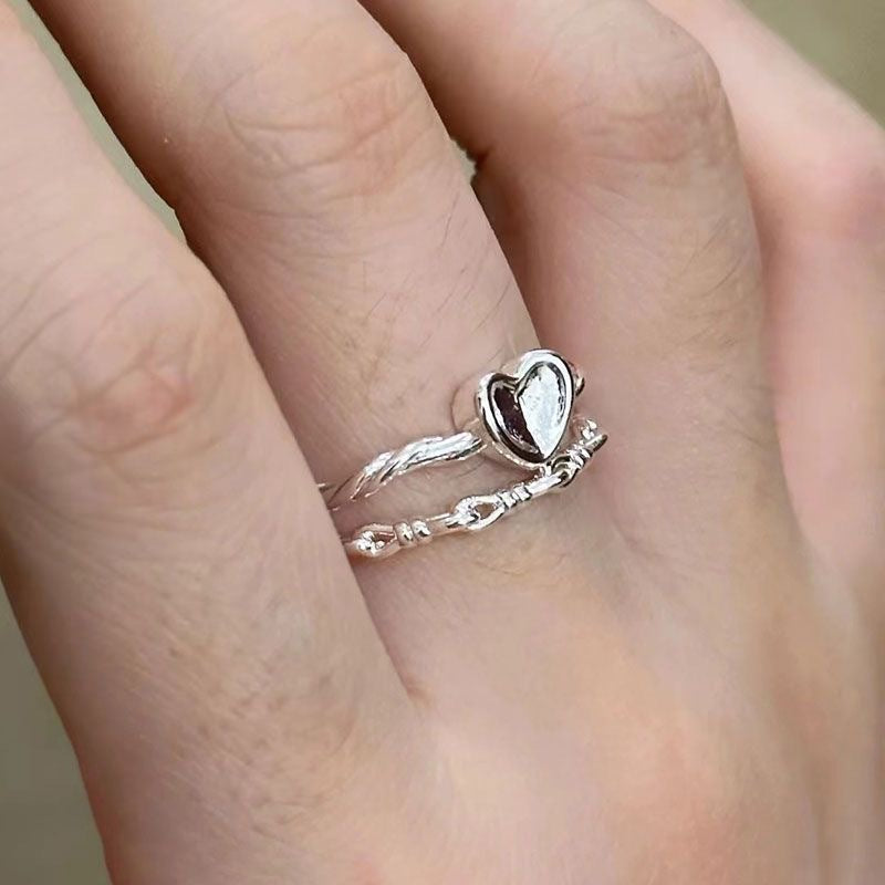 Damen Verstellbares Ring-Set aus hochwertigem Edelstahl Shop Nory