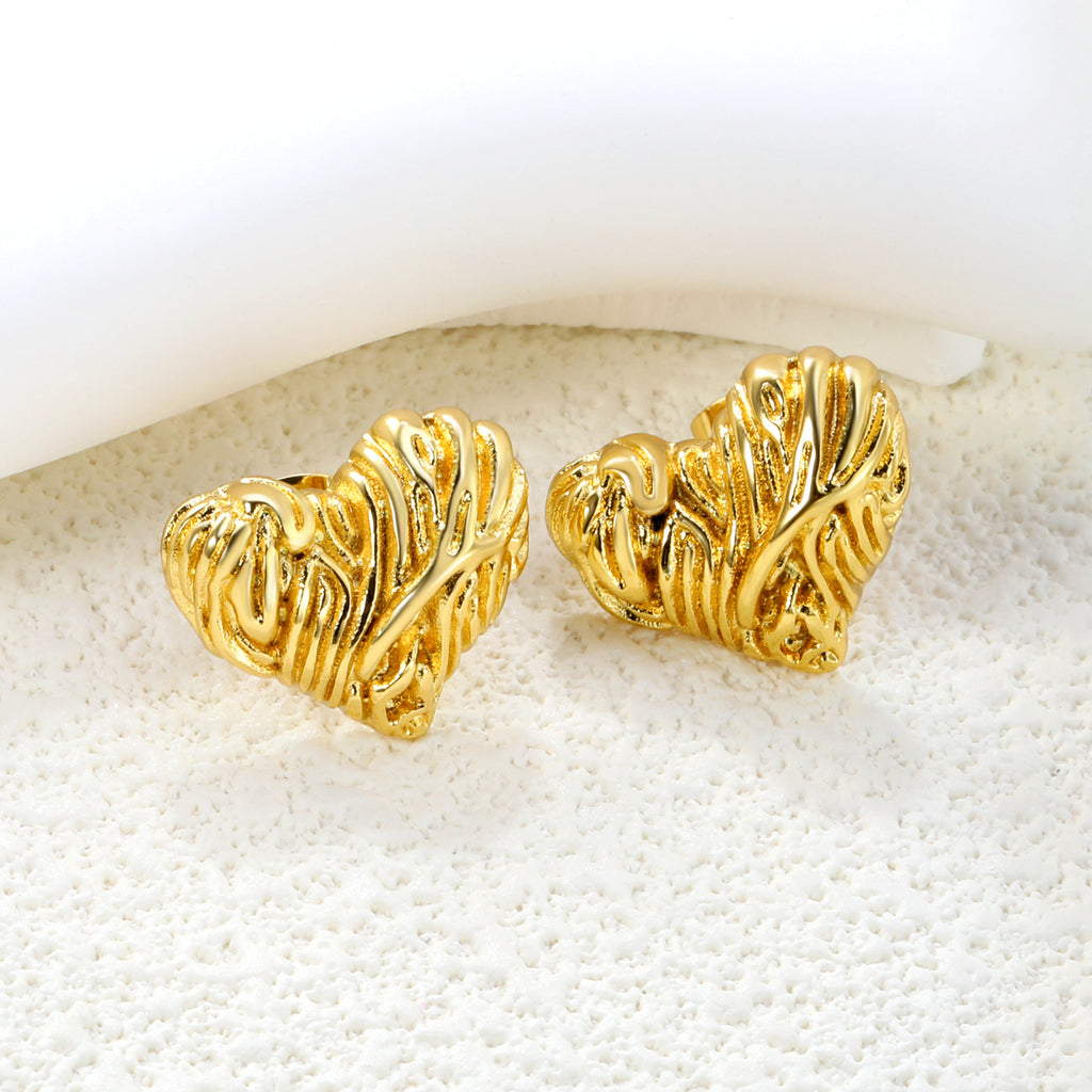 Damen Ohrstecker im Herzen-Design aus hochwertigem Edelstahl Shop Nory