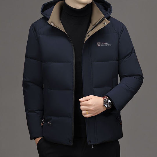Herren Wattierte Stehkragenjacke mit wasserabweisender Oberfläche und Reißverschlusstaschen Shop Nory