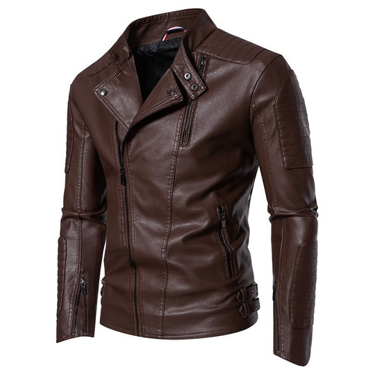 Herren Modische Bikerjacke aus Kunstleder Shop Nory