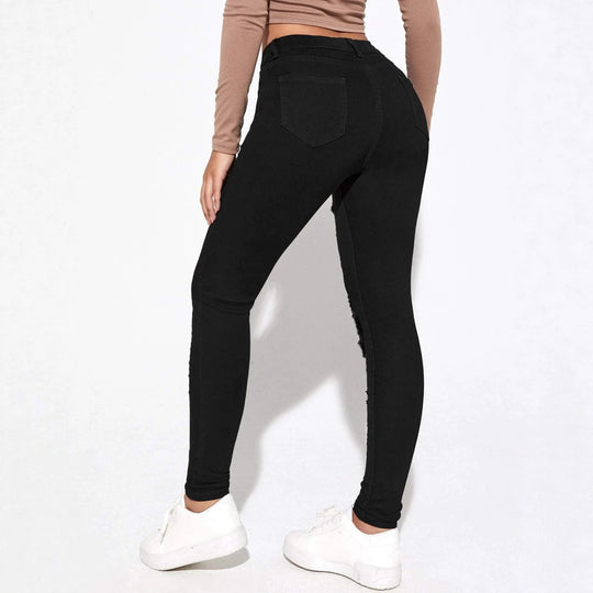Damen Hochtaillierte Superstretch-Jeans im Skinny-Fit mit ausgeprägten Destroy-Rissen Shop Nory