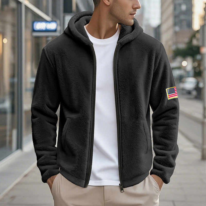 Herren gemütlicher Kapuzenpullover aus weichem Fleece mit bequemem Schnitt Shopnory
