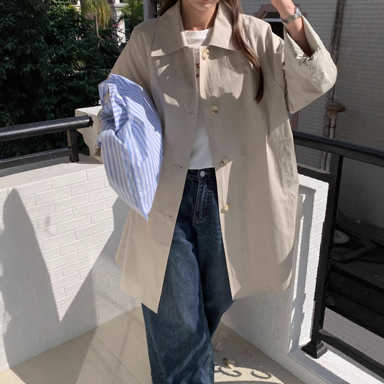Damen Elegante und zeitlose Trenchcoat Shop Nory