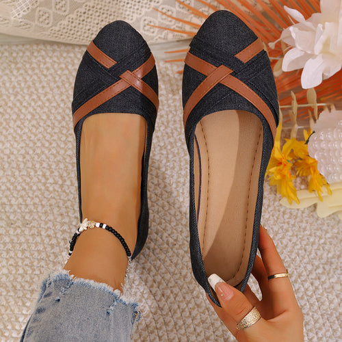 Damen Ballerinas mit elegantem Kreuzriemen