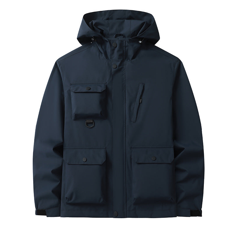 Herren Technische Utility-Fieldjacke mit Kapuze, Mehrfachtaschen und windabweisender Shell Shop Nory