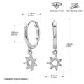 Damen Ohrhänger mit funkelndem Sternmotiv aus hochwertigem 925 Sterling Silber Shop Nory