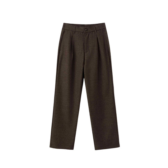 Damen Hochtaillierte weite Bundfaltenhose mit elastischem Rücken Shop Nory