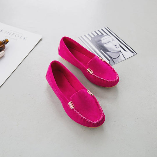 Damen Mokassin-Pantoletten mit schickem Metallic-Detail und weichem Obermaterial