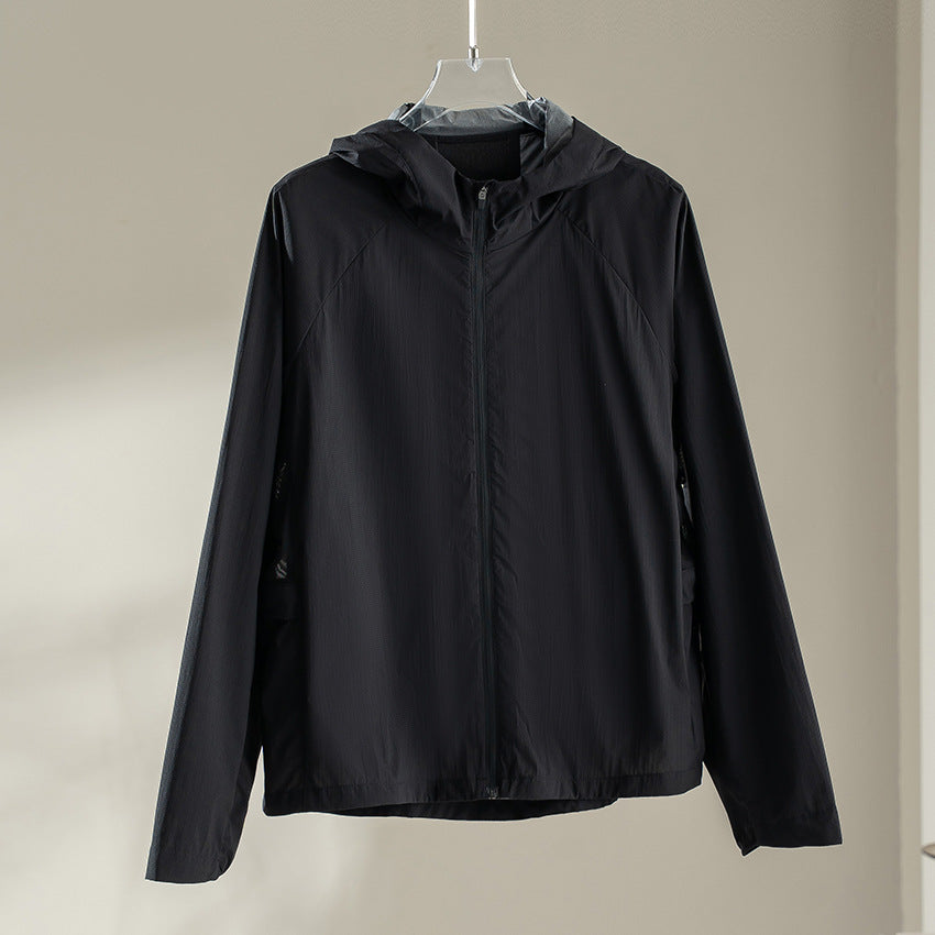 Damen ultraleichte Kapuzen-Schutzjacke aus Ripstop mit durchgehendem Reißverschluss Shop Nory