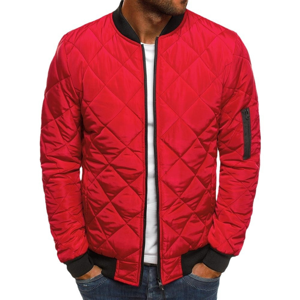 Herren Steppjacke mit praktischen Taschen und elastischen Bündchen