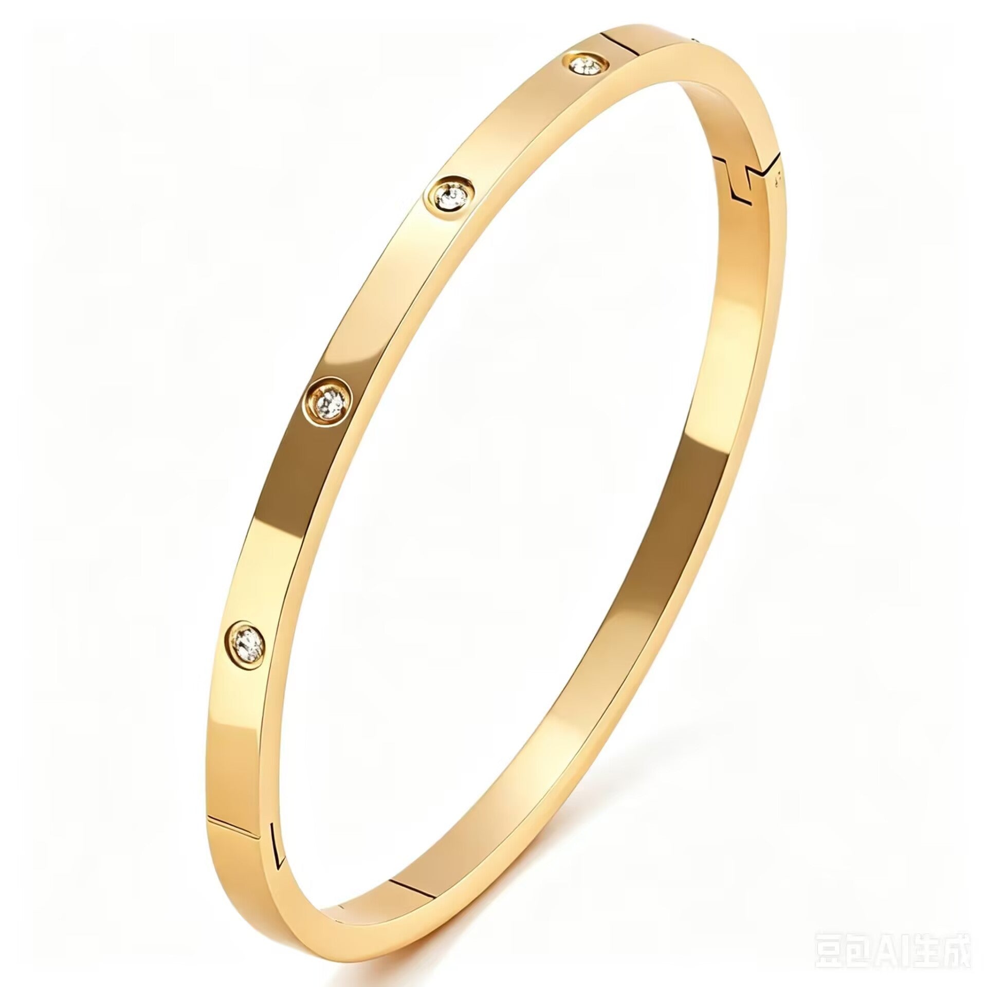Damen Armreif aus hochwertigem Edelstahl mit funkelnden Zirkonia Shop Nory