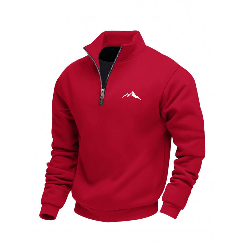 Herren Sweatshirt mit kurzem Reißverschluss Shop Nory