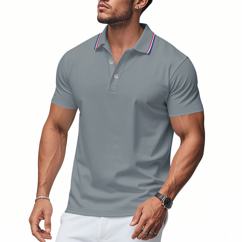 Herren Poloshirt mit modernem Kragen und feuchtigkeitsregulierender Technologie