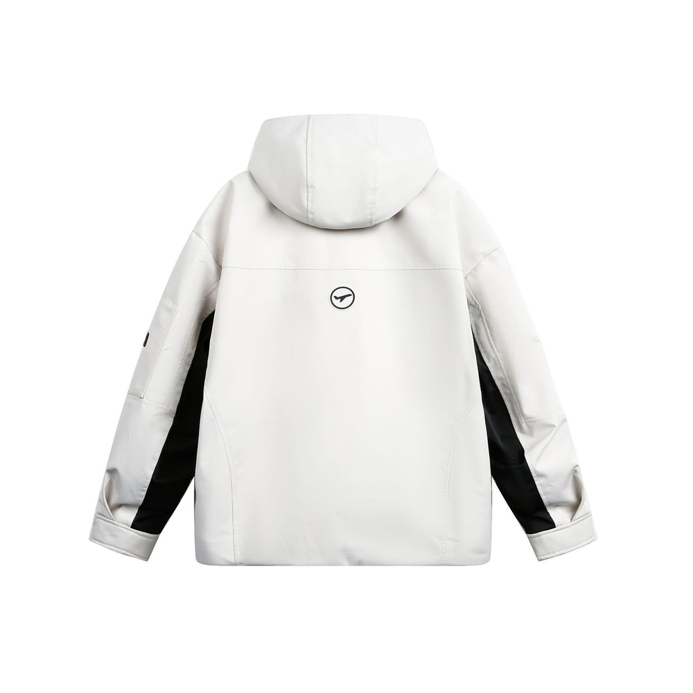 Unisex Technische wattierte Winterparka mit hoher Kapuze und mehreren Reißverschlusstaschen Shop Nory