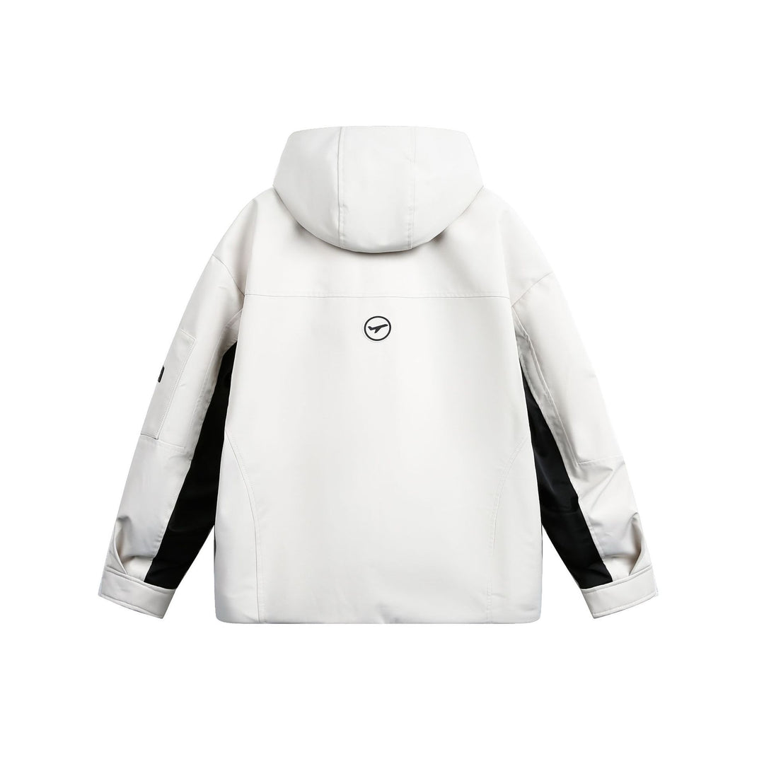 Unisex Technische wattierte Winterparka mit hoher Kapuze und mehreren Reißverschlusstaschen Shop Nory