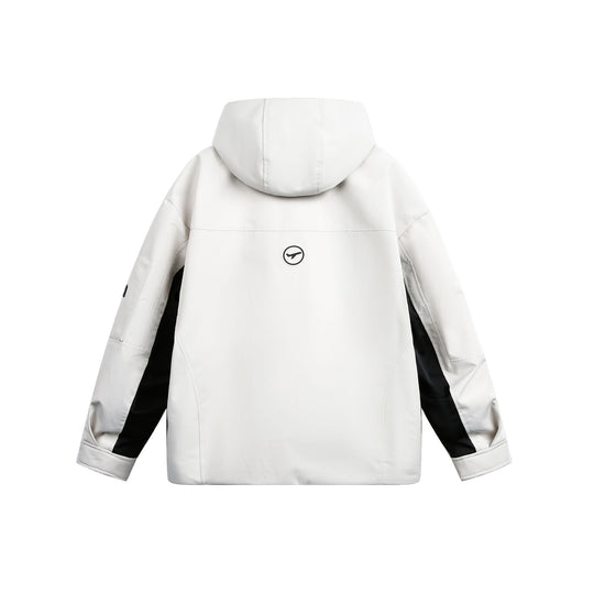 Unisex Technische wattierte Winterparka mit hoher Kapuze und mehreren Reißverschlusstaschen Shop Nory