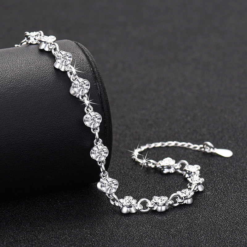Damen filigranes Armband mit kunstvollem Rosen-Design Shop Nory