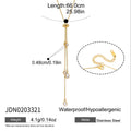 Damen Langes Kettencollier mit Tropfenanhängern und einstellbarem Verschluss Shop Nory