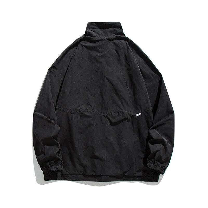 Herren Leichte Oversize-Fieldjacke aus technischem Nylon mit Stehkragen, verdecktem Reißverschluss und Pattentaschen Shop Nory