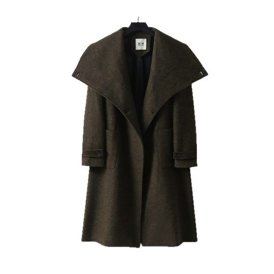 Damen Oversized Wollmix-Mantel mit weitem Schalkragen und aufgesetzten Taschen Shop Nory
