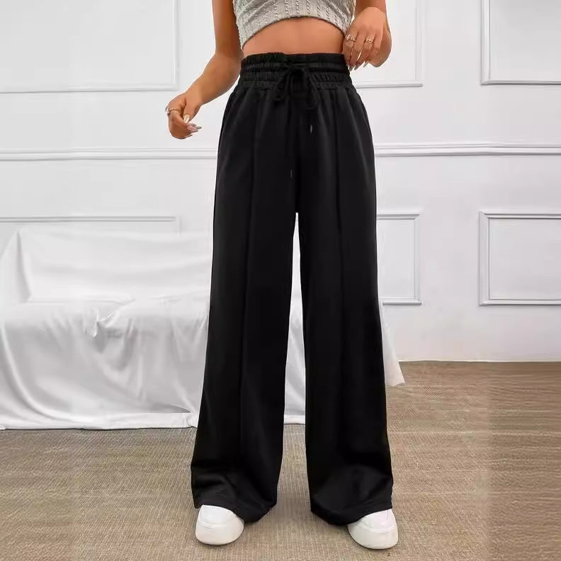 Damen Weite High-Waist Jogginghose mit Bügelfalte Shop Nory