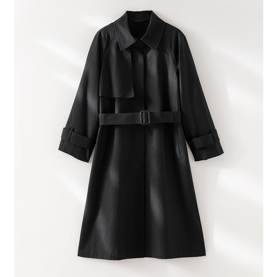 Damen Klassischer Trenchcoat mit Gürtel und Sturmblende Shop Nory