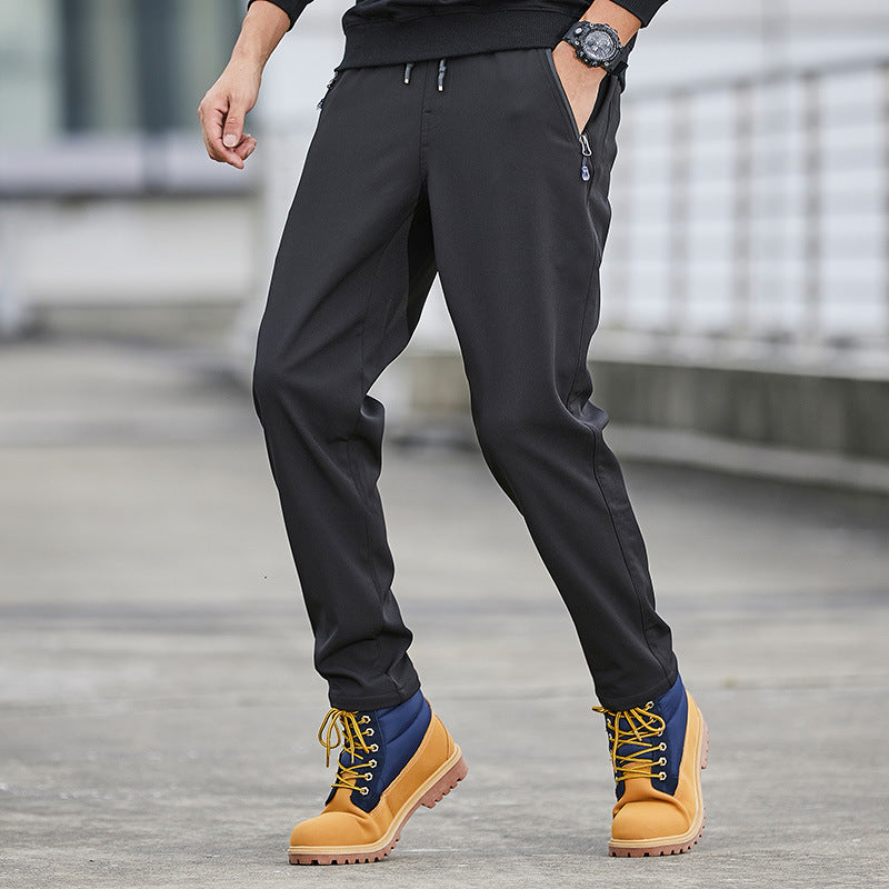 Herren Technische Softshell-Jogginghose mit wasserabweisender Membran, Reißverschlusstaschen und elastischem Kordelbund Shop Nory