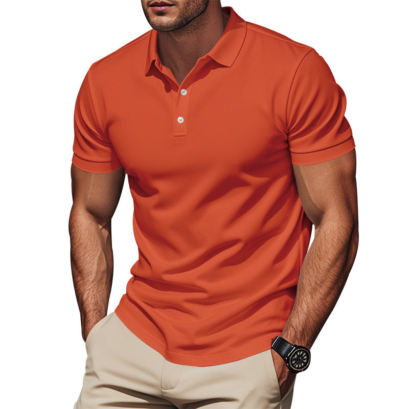 Herren nan atmungsaktives Piqué Poloshirt Kurzarm mit Knopfleiste Shopnory
