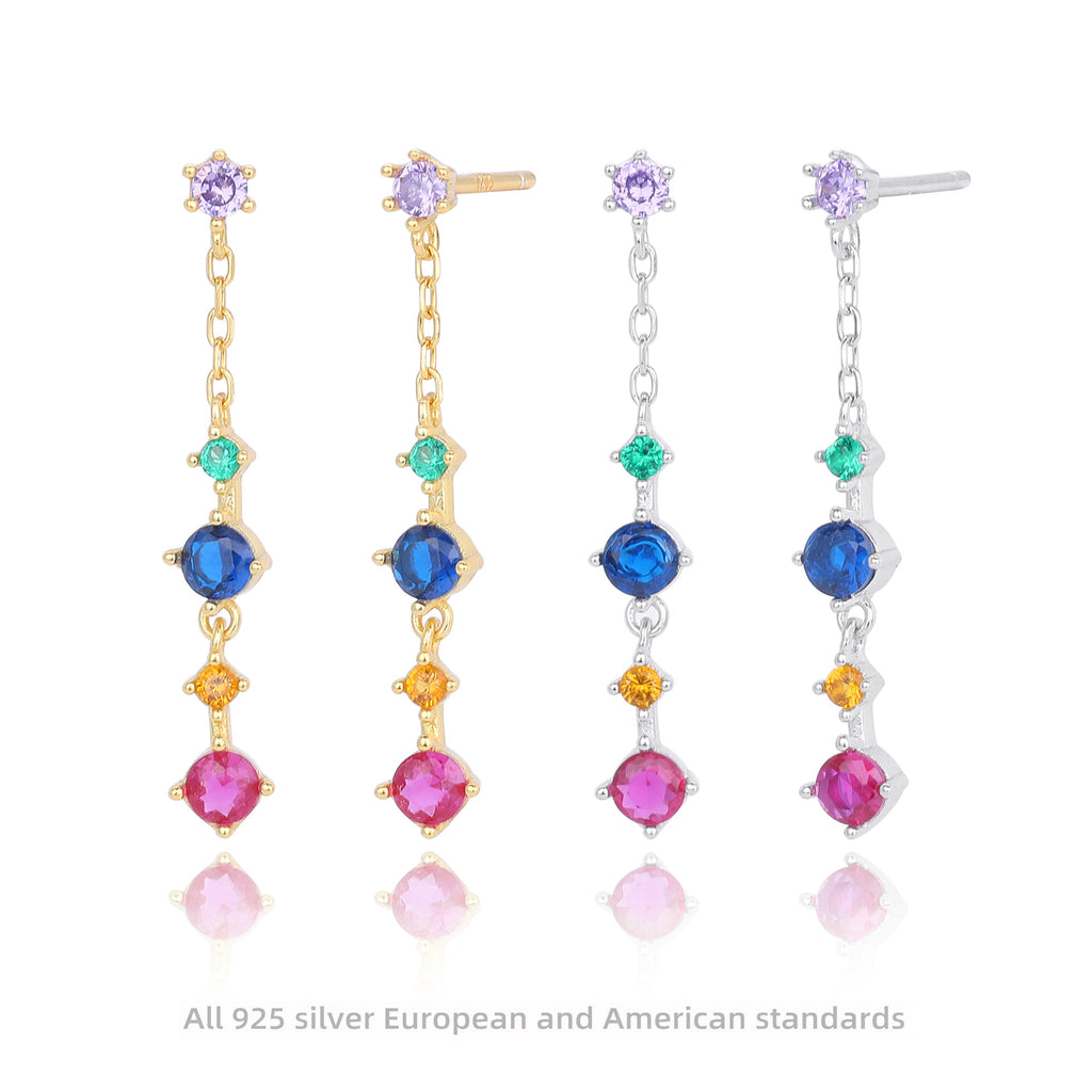 Damen Ohrhänger mit funkelnden Zirkon-Anhängern und elegantem Design Shop Nory