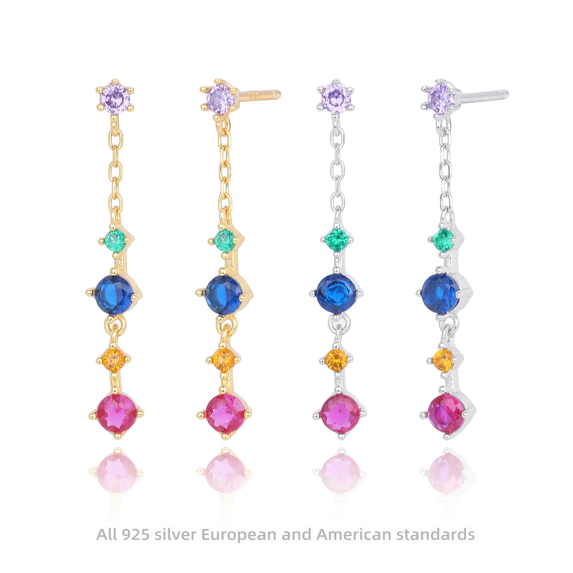 Damen Ohrhänger mit funkelnden Zirkon-Anhängern und elegantem Design Shop Nory