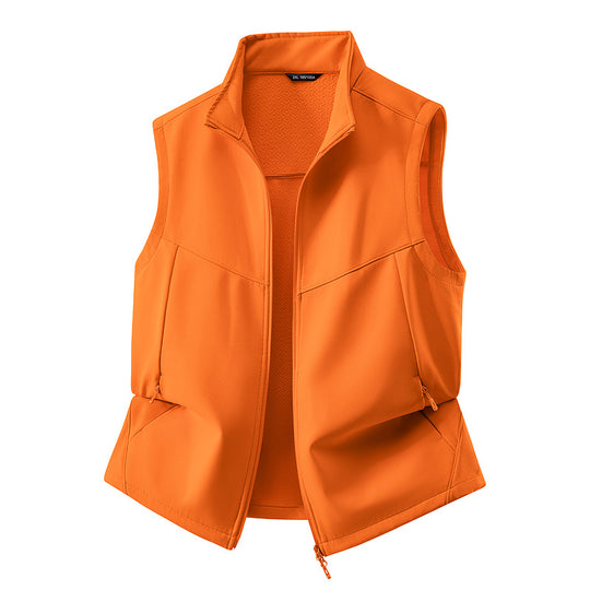 Damen Ärmellose Softshell-Weste mit Stehkragen, Stretchfutter und Zweiwege-Reißverschluss Shop Nory