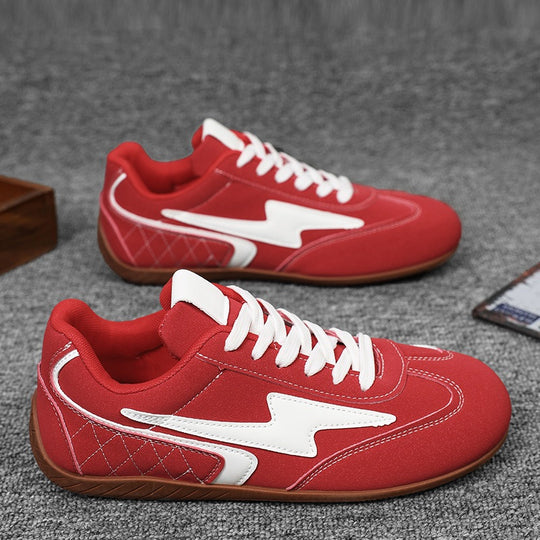 Damen leichte Retro-Skate-Sneaker mit gesteppter Seitenwand, gepolstertem Knöchelkragen und rutschfester Gummilaufsohle Shop Nory