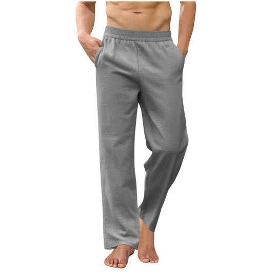 Herren nan lockere Loungehose mit elastischem Bund, Eingrifftaschen und seitlichen Knöchelschlitzen Shop Nory