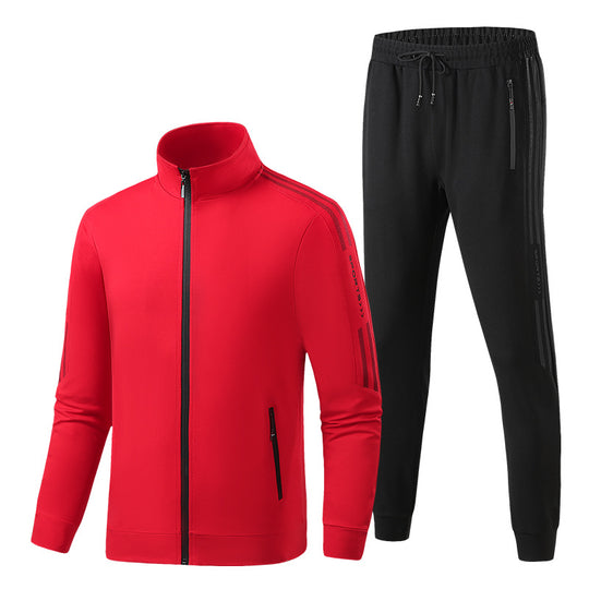 Herren Funktions-Trainingsanzug-Set mit Reißverschlussjacke und elastischer Jogginghose Shop Nory