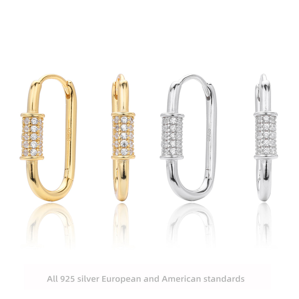 Damen Ohrhänger mit funkelnden Zirkonia und elegantem Verschluss Shop Nory