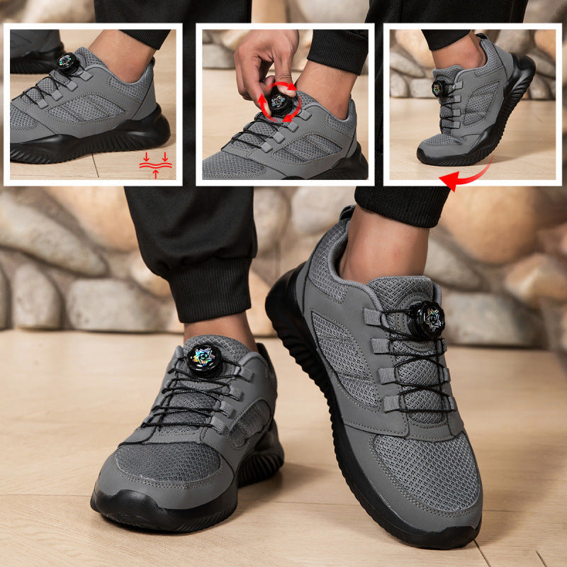 Herren Sportlicher Mesh-Oberflächen Sneaker mit Drehverschluss-Schnürsystem und stoßdämpfender Leichtsohle Shop Nory