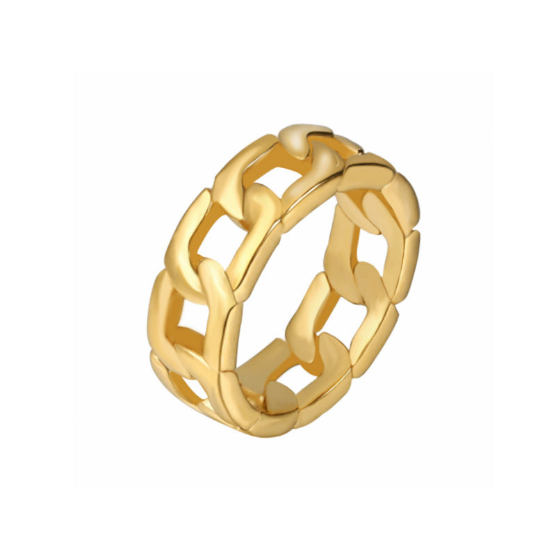 Damen Designerring mit innovativem Kettenmuster Shop Nory