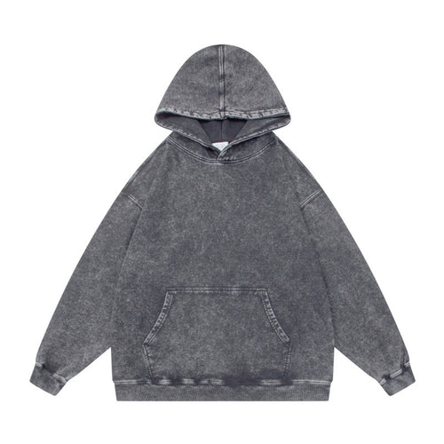 Unisex Oversize-Kapuzenpullover im Acid-Wash mit Kängurutasche und Raglanärmeln Shop Nory