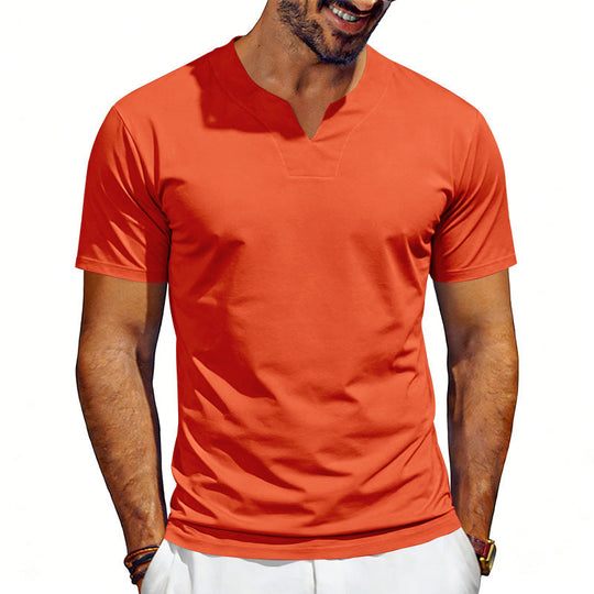 Herren nan V-Ausschnitt-Sportshirt mit ergonomischen Formnähten und elastischem Jersey