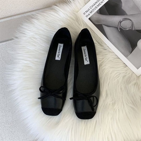 Damen Elegante Ballerinas mit modischem Schleifenakzent und weichem Fußbett