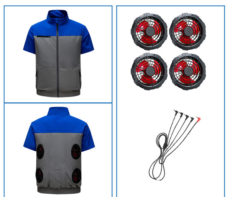 Unisex nan Niederspannungs Lüfter-Set für Kühljacken mit drei kompakten Ventilatoren und Y-Anschluss Shopnory