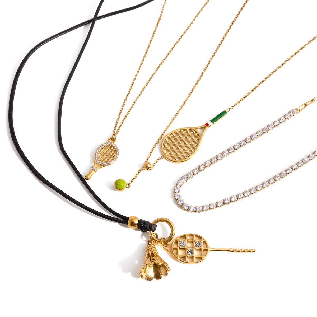 Damen elegante Halskette mit funkelnden Zirkonia aus Edelstahl Shop Nory