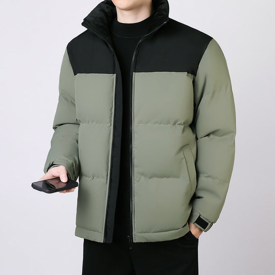 Herren Isolierte Winter-Steppjacke mit geometrischer Ton-in-Ton‑Steppung und hohem Stehkragen Shop Nory