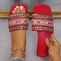 Damen Fancy Badeschuhe mit exquisite Perlenstickerei