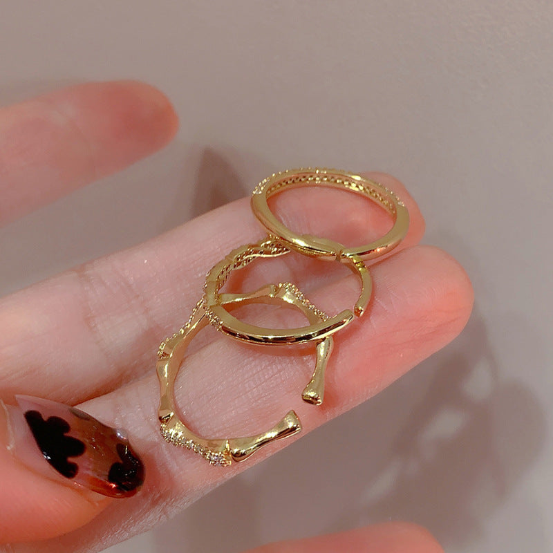 Damen zierlicher Goldring mit kunstvollem Flechtmuster Shop Nory