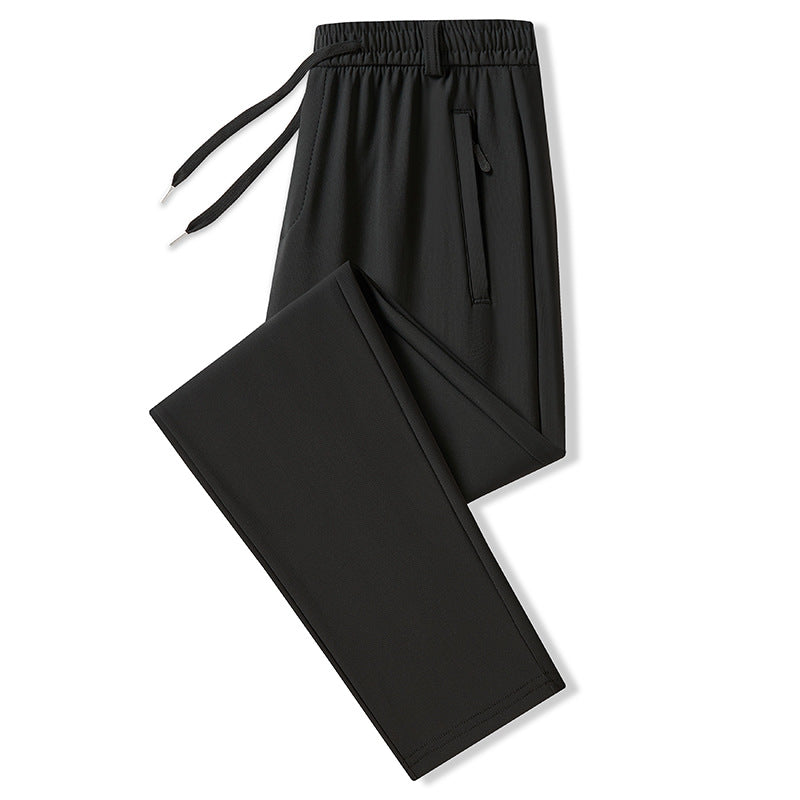 Herren Performance-Jogginghose im Straight-Fit mit elastischem Tunnelzugbund und verdeckter Reißverschlusstasche Shop Nory