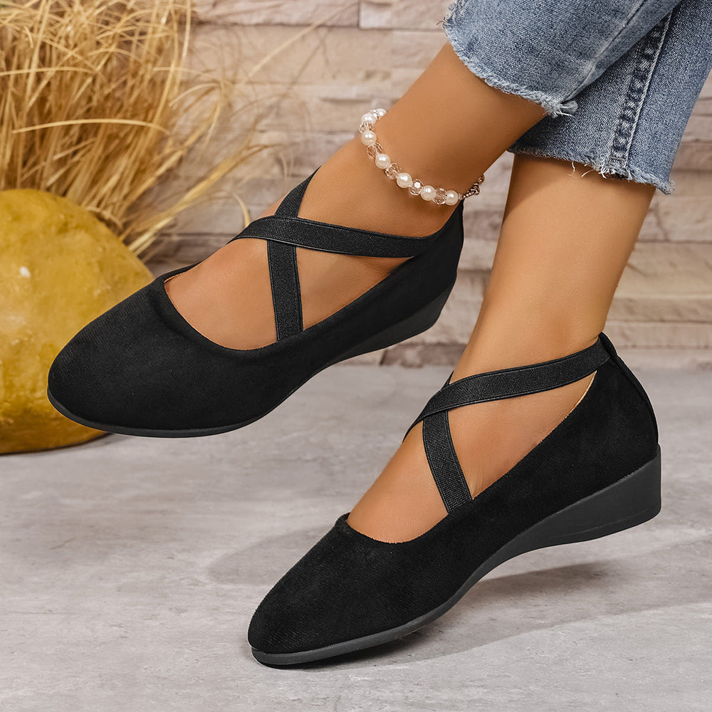 Damen Klassische Ballerinas aus weichem Wildleder