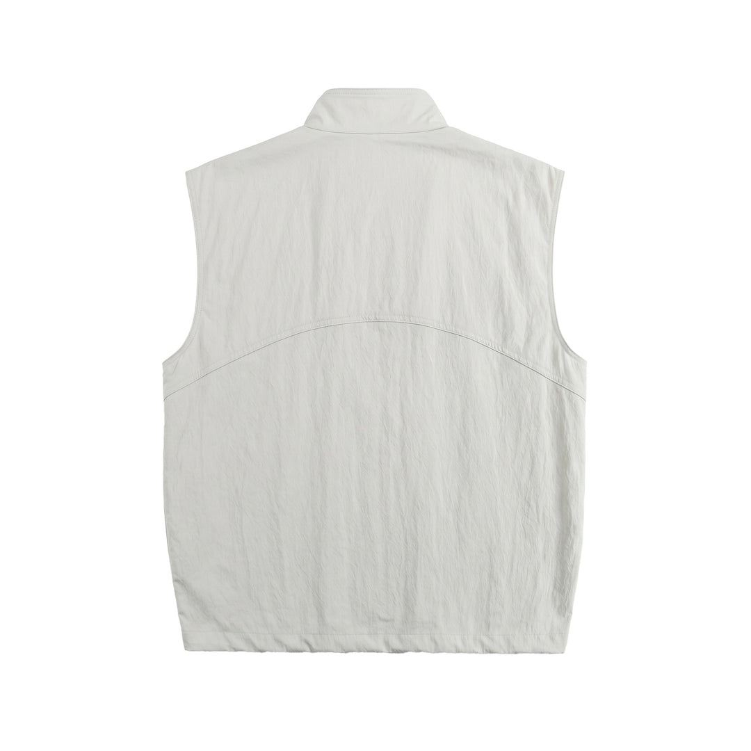 Herren Utility‑Weste mit hohem Stehkragen, Druckknopfblende und großen Pattentaschen Shop Nory