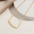 Damen Glänzende Edelstein-betonte Bar Kette Shop Nory